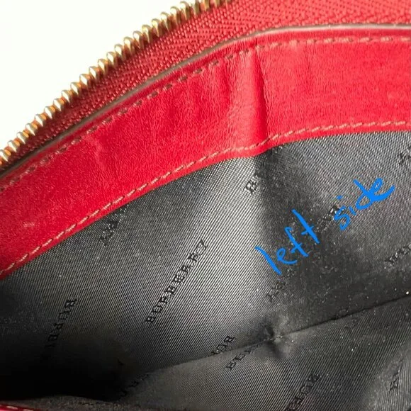 BURBERRY Elmore Horseferry Check leather Zip Around Wallet As is - Picture 11 of 13